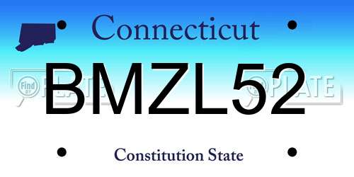 BMZL52 Connecticut License Plate