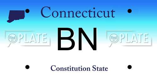 BN Connecticut License Plate