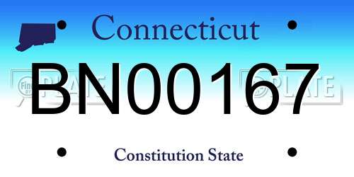 BN00167 Connecticut License Plate