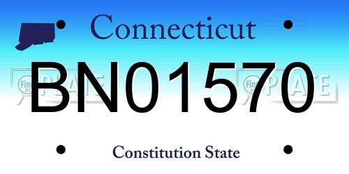 BN01570 Connecticut License Plate