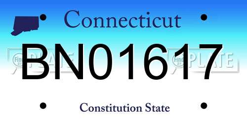 BN01617 Connecticut License Plate