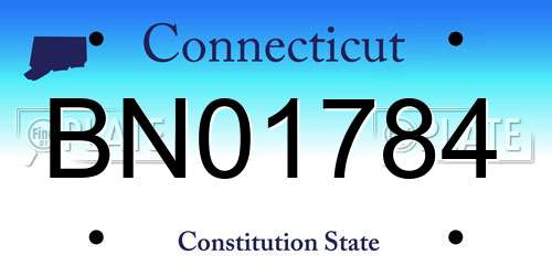 BN01784 Connecticut License Plate