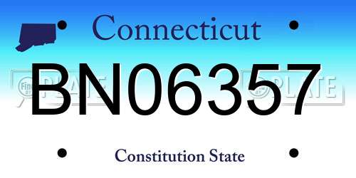 BN06357 Connecticut License Plate