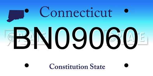 BN09060 Connecticut License Plate