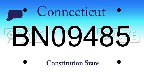 BN09485 Connecticut License Plate