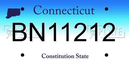 BN11212 Connecticut License Plate