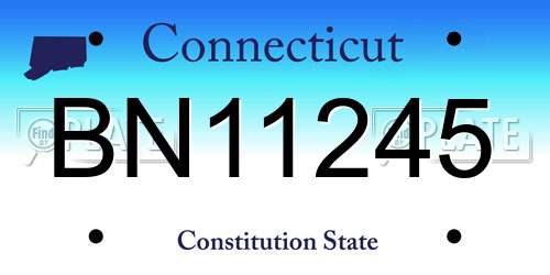 BN11245 Connecticut License Plate