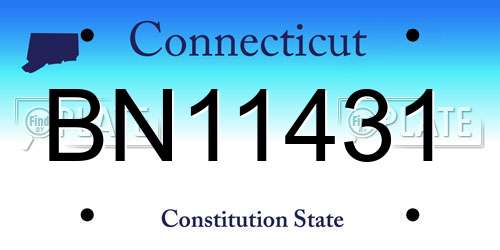 BN11431 Connecticut License Plate
