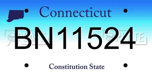 BN11524 Connecticut License Plate
