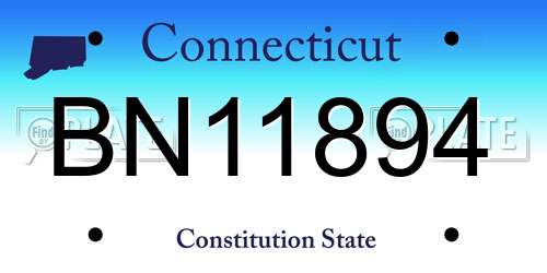 BN11894 Connecticut License Plate