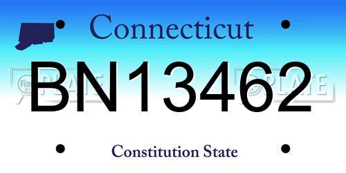 BN13462 Connecticut License Plate