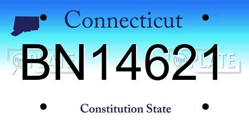 BN14621 Connecticut License Plate