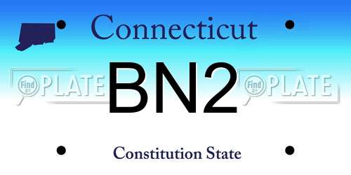 BN2 Connecticut License Plate