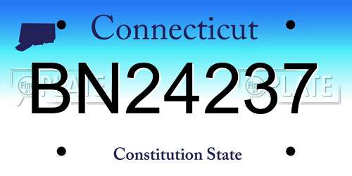 BN24237 Connecticut License Plate