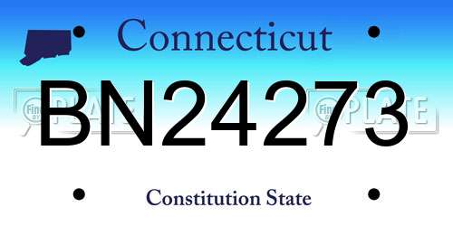 BN24273 Connecticut License Plate