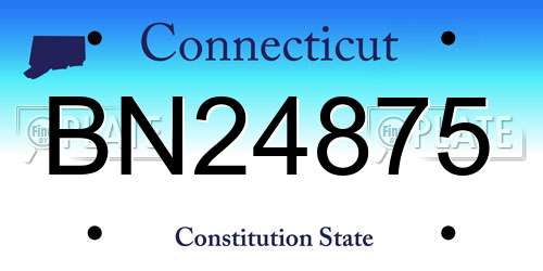 BN24875 Connecticut License Plate