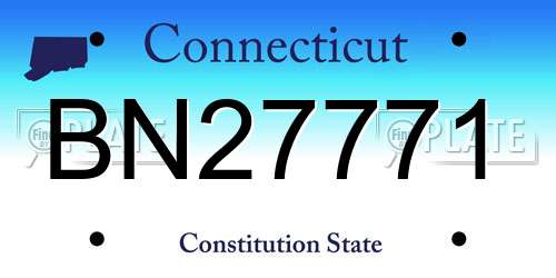 BN27771 Connecticut License Plate