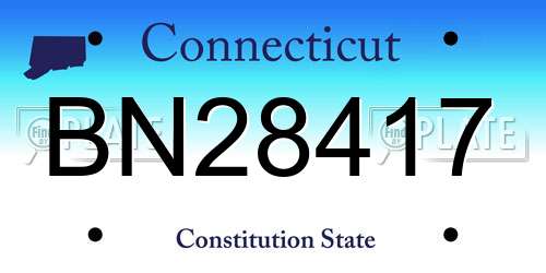 BN28417 Connecticut License Plate