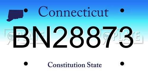 BN28873 Connecticut License Plate