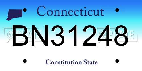 BN31248 Connecticut License Plate