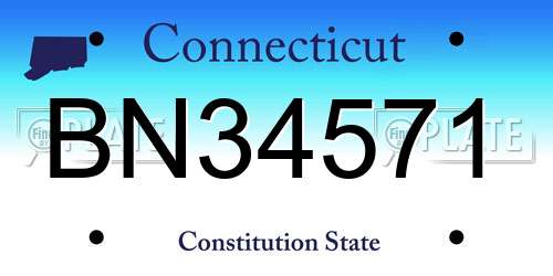BN34571 Connecticut License Plate