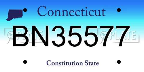 BN35577 Connecticut License Plate