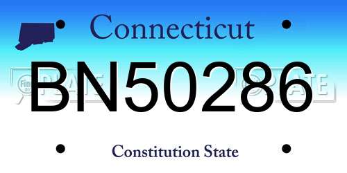 BN50286 Connecticut License Plate