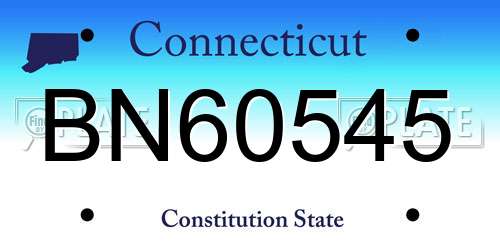 BN60545 Connecticut License Plate