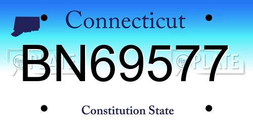 BN69577 Connecticut License Plate