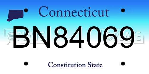 BN84069 Connecticut License Plate