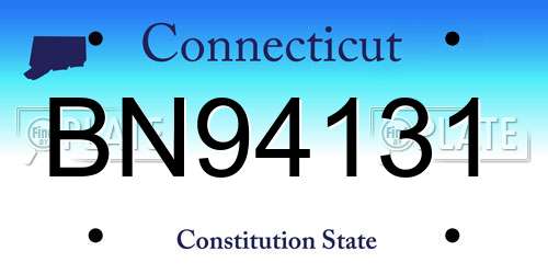 BN94131 Connecticut License Plate