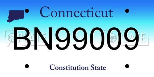 BN99009 Connecticut License Plate