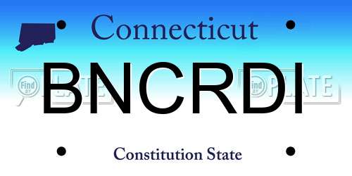 BNCRDI Connecticut License Plate