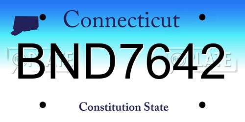 BND7642 Connecticut License Plate