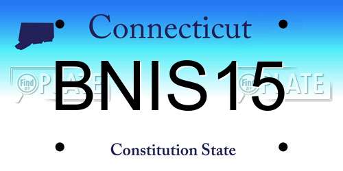 BNIS15 Connecticut License Plate