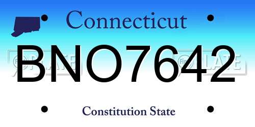 BNO7642 Connecticut License Plate