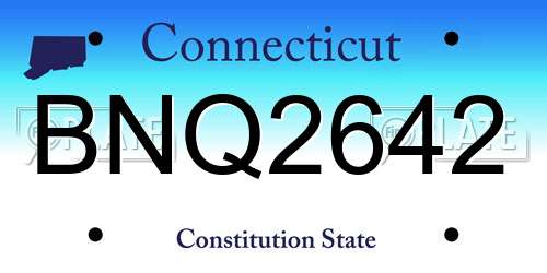 BNQ2642 Connecticut License Plate