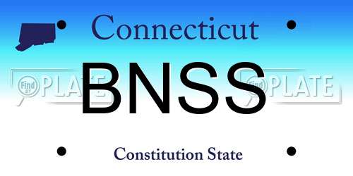 BNSS Connecticut License Plate