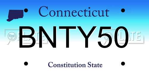 BNTY50 Connecticut License Plate