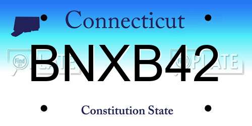 BNXB42 Connecticut License Plate