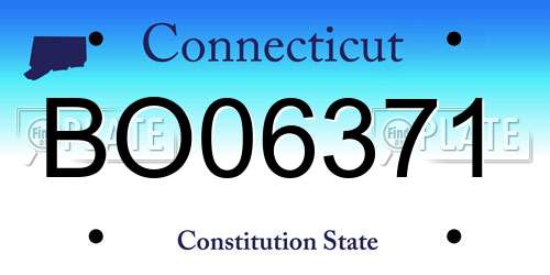 BO06371 Connecticut License Plate