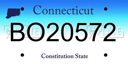 BO20572 Connecticut License Plate