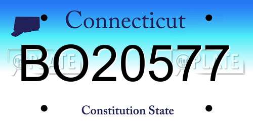 BO20577 Connecticut License Plate