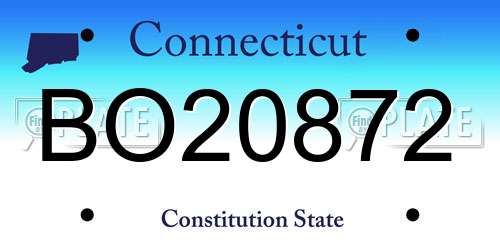 BO20872 Connecticut License Plate