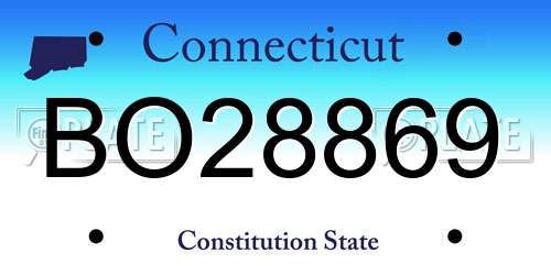 BO28869 Connecticut License Plate