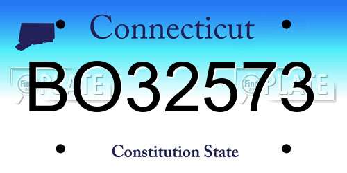 BO32573 Connecticut License Plate