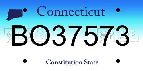 BO37573 Connecticut License Plate