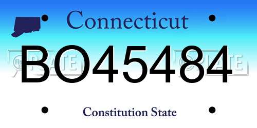BO45484 Connecticut License Plate