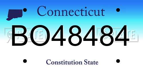 BO48484 Connecticut License Plate