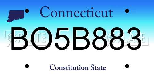 BO5B883 Connecticut License Plate